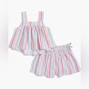 NEW…Jessica Simpson Popover Striped Tank Top and Shorts Set